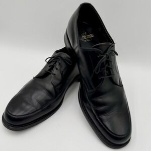 Vintage Guardsman Black Leather Derby Dress Shoes Mens 9.5 Classic Career Formal